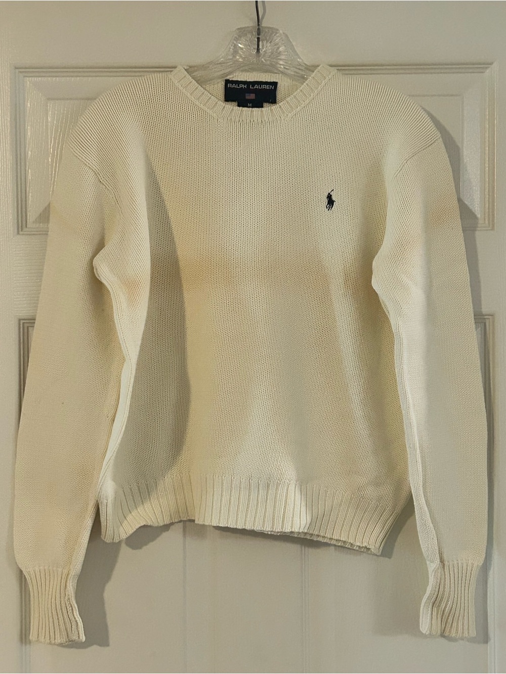 Ralph Lauren Polo Sport Vintage 100% Cotton Knit Crew Neck Sweater
